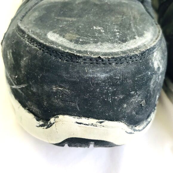 Skechers Work Shoe 13 Steel Alloy Toe Non Slip Leather Flex 2412 Black Blue - Picture 10 of 12